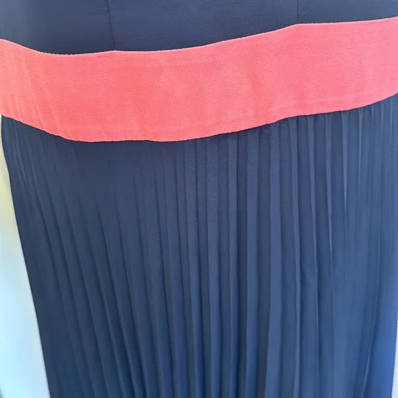 Milly Jill Bicolor sleeveless pleated Dress Gorgeous Size 12 - Picture 5 of 8